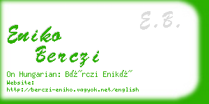 eniko berczi business card